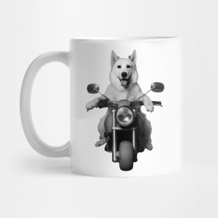 Biker Dog on Motorcycle Mug